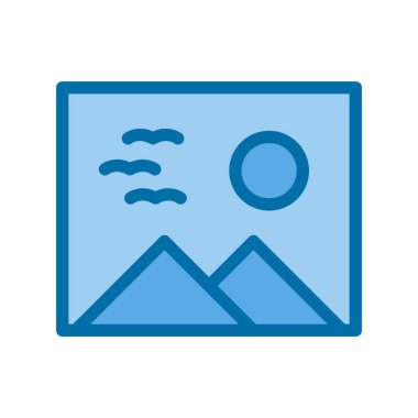 Galeri Mavi Vektör Simgesi Tasarımı