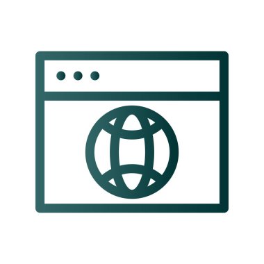 Tarayıcı Satırı Gradyan Vektör Simgesi Tasarımı