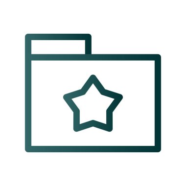 Yıldızlı Dizin Satırı Gradyan Vektör Simgesi Tasarımı