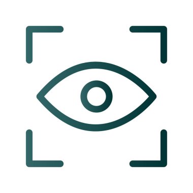 Odaklanma Çizgisi Gradyan Vektör Simgesi Tasarımı