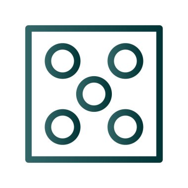 Zar Çizgisi Gradyan Vektör Simgesi Tasarımı