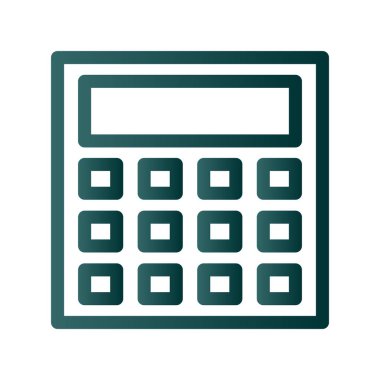 Hesap Makinesi Satırı Gradyan Vektör Simgesi Tasarımı