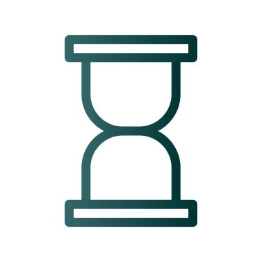 Saat Penceresi Çizgisi Gradyan Vektör Simgesi Tasarımı