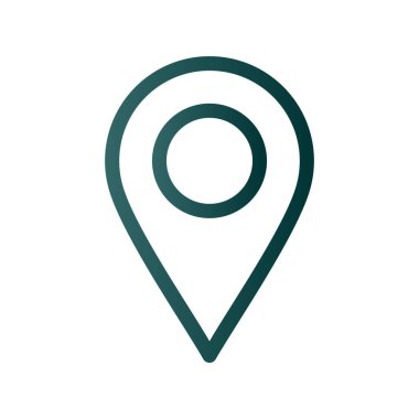 Konum Çizgisi Gradyan Vektör Simgesi Tasarımı