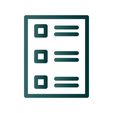 Liste Satırı Gradyan Vektör Simgesi Tasarımı Kontrol Et