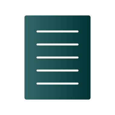 Dosya Glyph Gradyan Vektör Simgesi Tasarımı