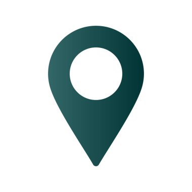 Konum Glyph Gradyan Vektör Simgesi Tasarımı