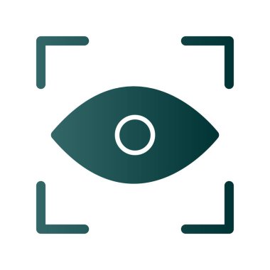 Göz Kabartması Gradyan Vektör Simgesi Tasarımı Odakla