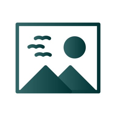 Galeri Glyph Gradyan Vektör Simgesi Tasarımı