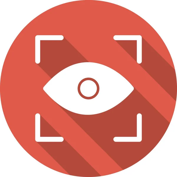 Focus Eye Glyph Circle Vector Icon Desig — Archivo Imágenes Vectoriales