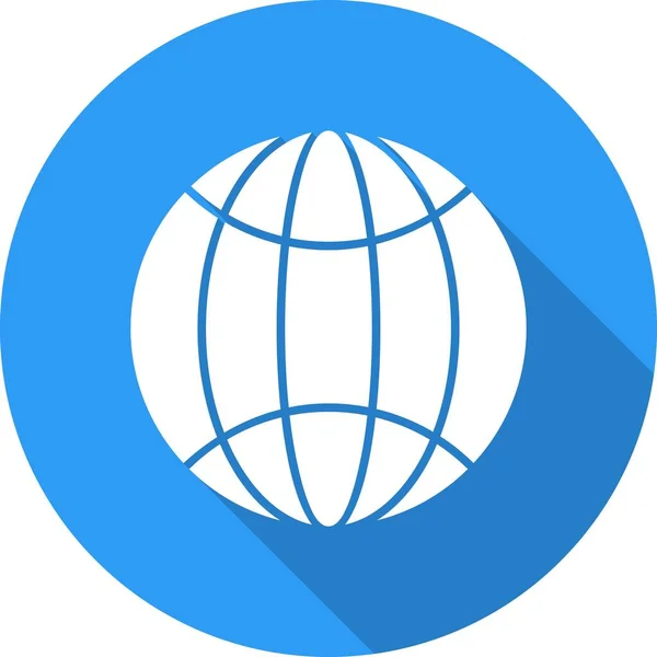 Ikona Wektora Globu Glyph Circle Desig — Wektor stockowy