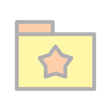 Yıldızlı Dizin Satırı Işık Vektörü Simgesi Tasarımı