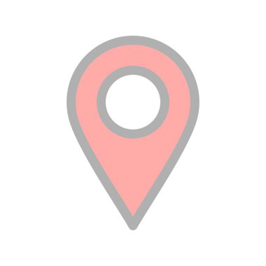 Konum Satırı Doldurulmuş Işık Vektörü Simgesi Tasarımı