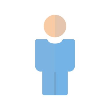 Ayakta Duran Kullanıcı Düz Işık Vektörü Simgesi Tasarımı