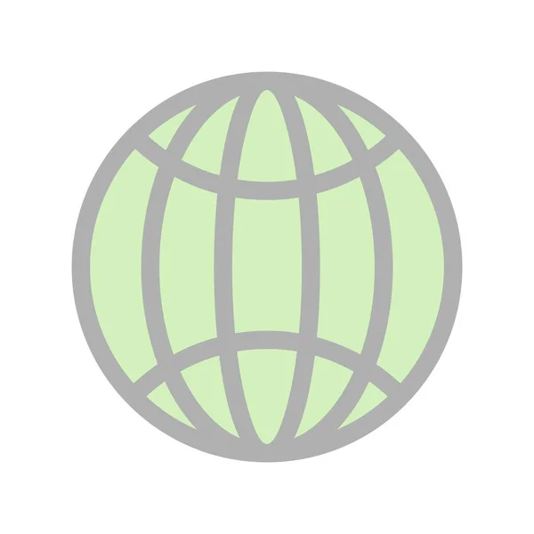 Globe Line Wypełnione Ikoną Wektora Światła Desig — Wektor stockowy