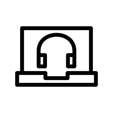 Çevrimiçi Arama Ana Hattı Vektör Simgesi Tasarımı