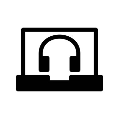 Çevrimiçi Ara Glyph Vektör Simgesi Tasarımı