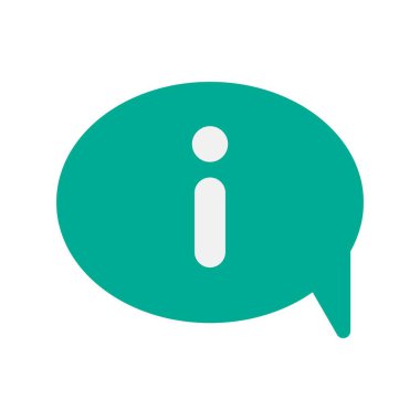 Bilgi Sohbeti Düz Vektör Simgesi Tasarımı