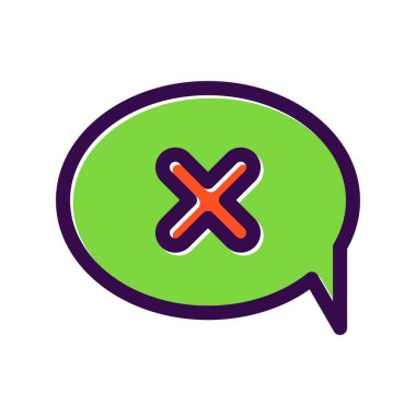 Blok Sohbeti Dolu Vektör Simgesi Tasarımı