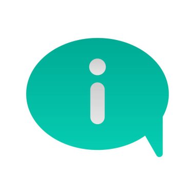 Bilgi Sohbeti Düz Gradyan Vektör Simgesi Tasarımı