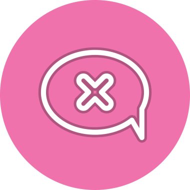 Blok Chat Satırı Çember Vektör Simgesi Tasarımı