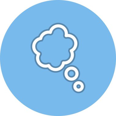 Fikir Satırı Çember Vektör Simgesi Tasarımı