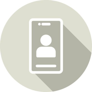  Telefon Kabartma Çemberi Vektör Simgesi Tasarımı