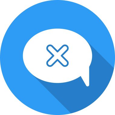  Blok Chat Kabartma Çemberi Vektör Simgesi Tasarımı