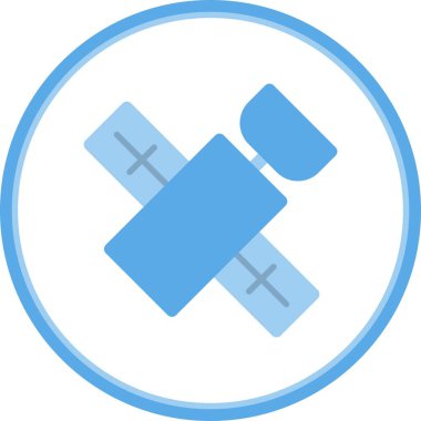 Uydu Düz Çember Vektör Simgesi Tasarımı