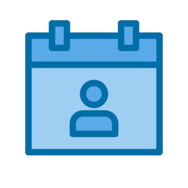 Gündem Mavi Vektör Simgesi Tasarımı