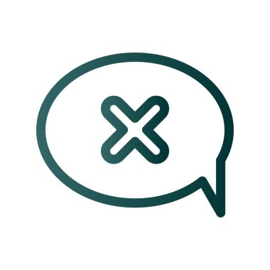 Blok Chat Satırı Gradyan Vektör Simgesi Tasarımı