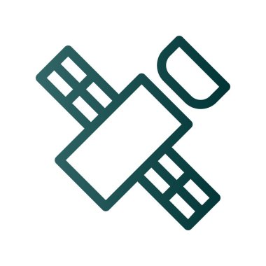 Uydu Satırı Gradyan Vektör Simgesi Tasarımı