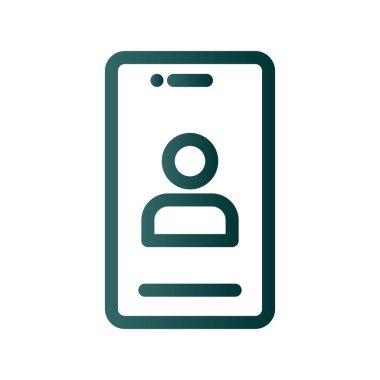  Telefon Hattı Gradyan Vektör Simgesi Tasarımı