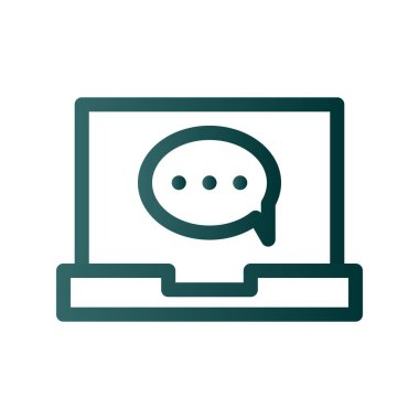 Sohbet Satırı Gradyan Vektör Simgesi Tasarımı