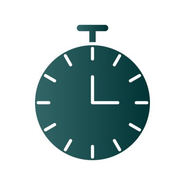 Zamanlayıcı Glyph Gradyan Vektör Simgesi Tasarımı