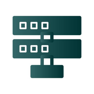 Sunucu Kabartma Gradyan Vektör Simgesi Tasarımı