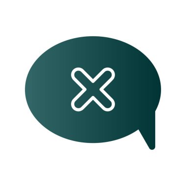 Blok Chat Glyph Gradyan Vektör Simgesi Tasarımı