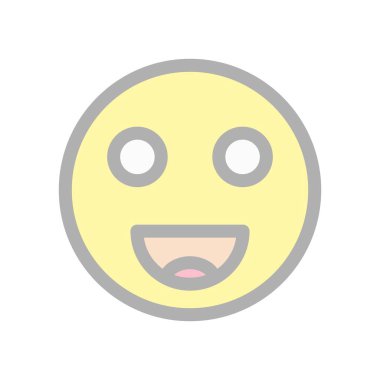 Mutlu Satır Doldurulmuş Işık Vektörü Simgesi Tasarımı