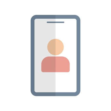 Telefon Düz Işık Vektör Simgesi Tasarımı