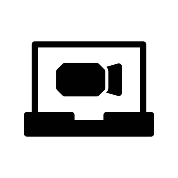 Κλήση Βίντεο Glyph Vector Icon Desig — Διανυσματικό Αρχείο
