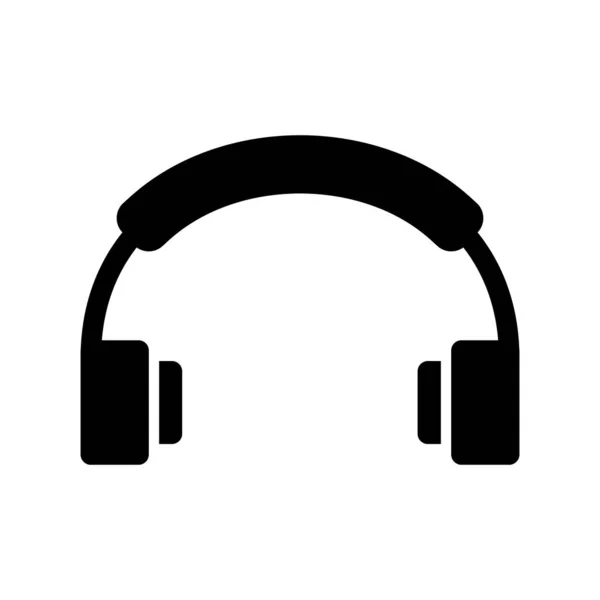 Headphone Glyph Vector Icon Desig — ストックベクタ