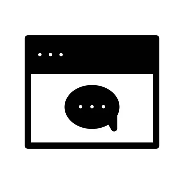 Web Chat Glyph Vector Icon Desig — ストックベクタ