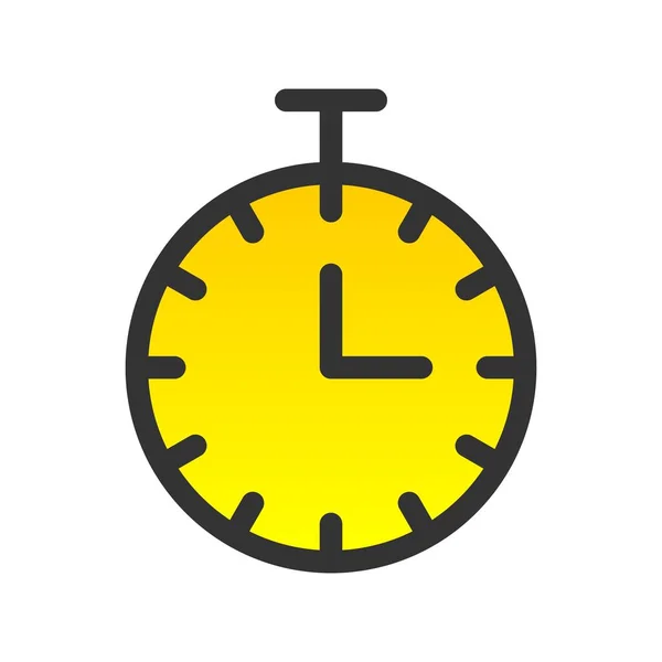 Timer Filled Gradient Vector Icon Desig — Stock Vector