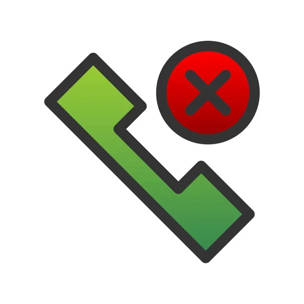 Bloquear Llamada Llena Gradiente Vector Icono Diseño — Vector de stock