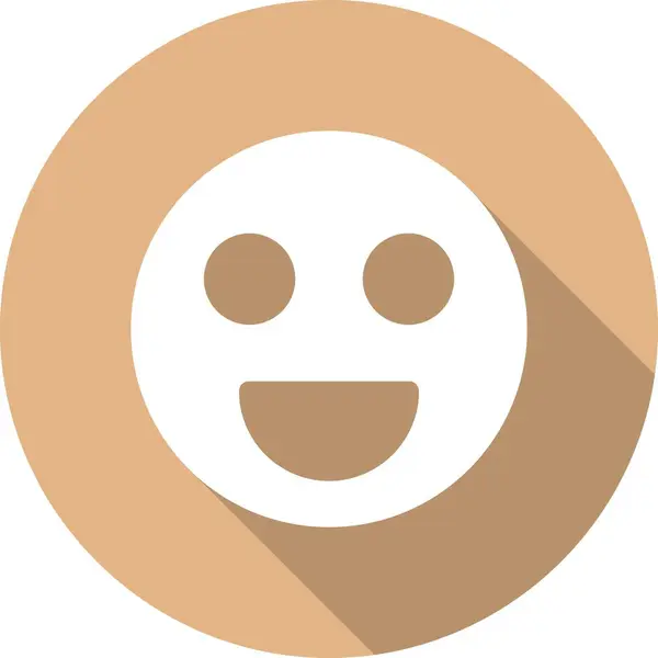 Happy Glyph Circle Vector Icon Desig — Archivo Imágenes Vectoriales