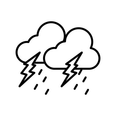 Şimşek Vektörü Satırı Simge Tasarımı