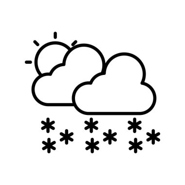 Kar Günü Vektör Satırı Simge Tasarımı