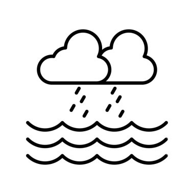 Dalga Vektör Satırı Simge Tasarımı