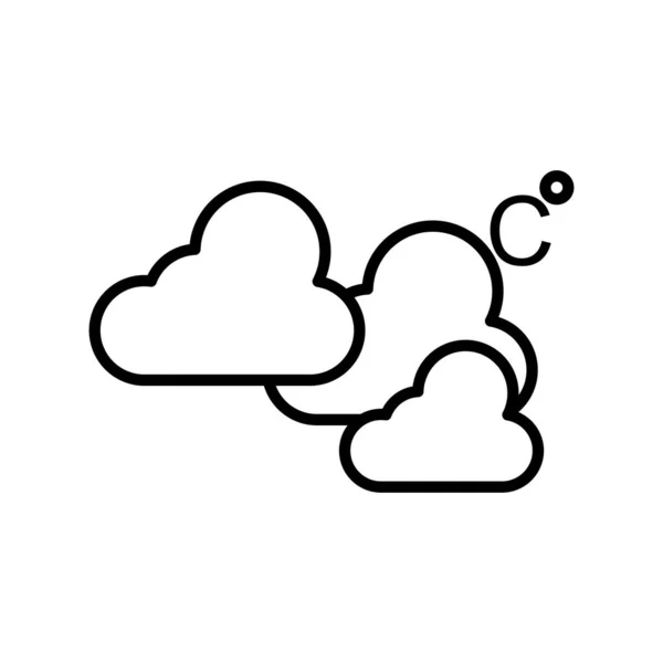 Ikona Wektora Chmury Celsjusza Desig — Wektor stockowy