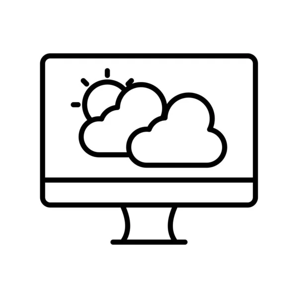 Wiadomości Pogodowe Vector Line Icon Desig — Wektor stockowy